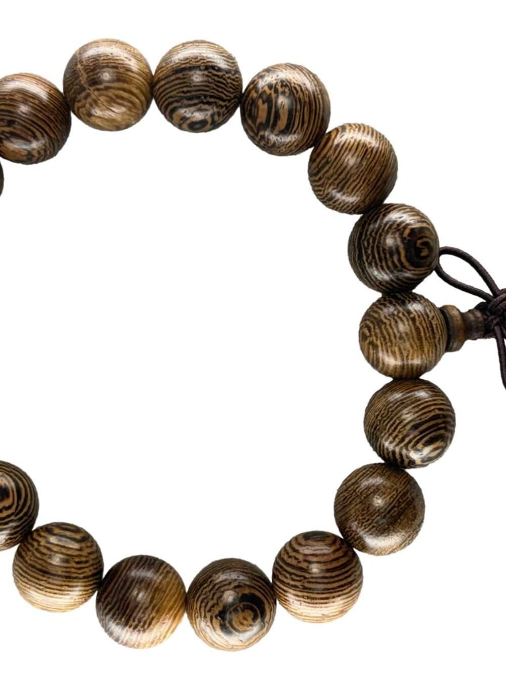 Wenge Wood Bead Bracelet 12mmx17 Chicken-Wing Timber Meditation Mala 14.99g